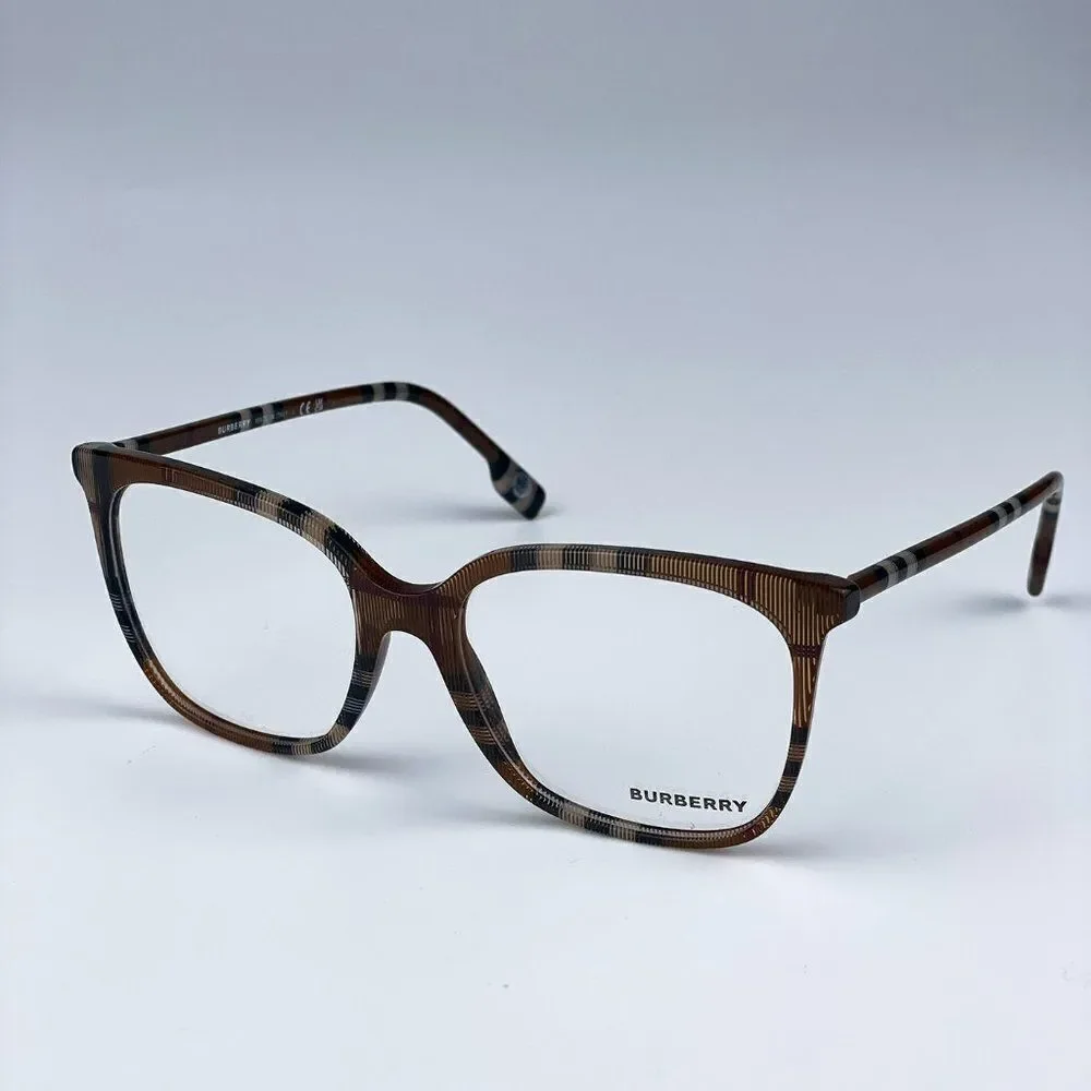 NEW Burberry BE2367 3966 Check Brown Square Women Eyeglasses